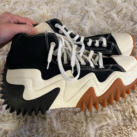 Converse run star motion size 8 1/2 black white and brown - Picture 3 of 4